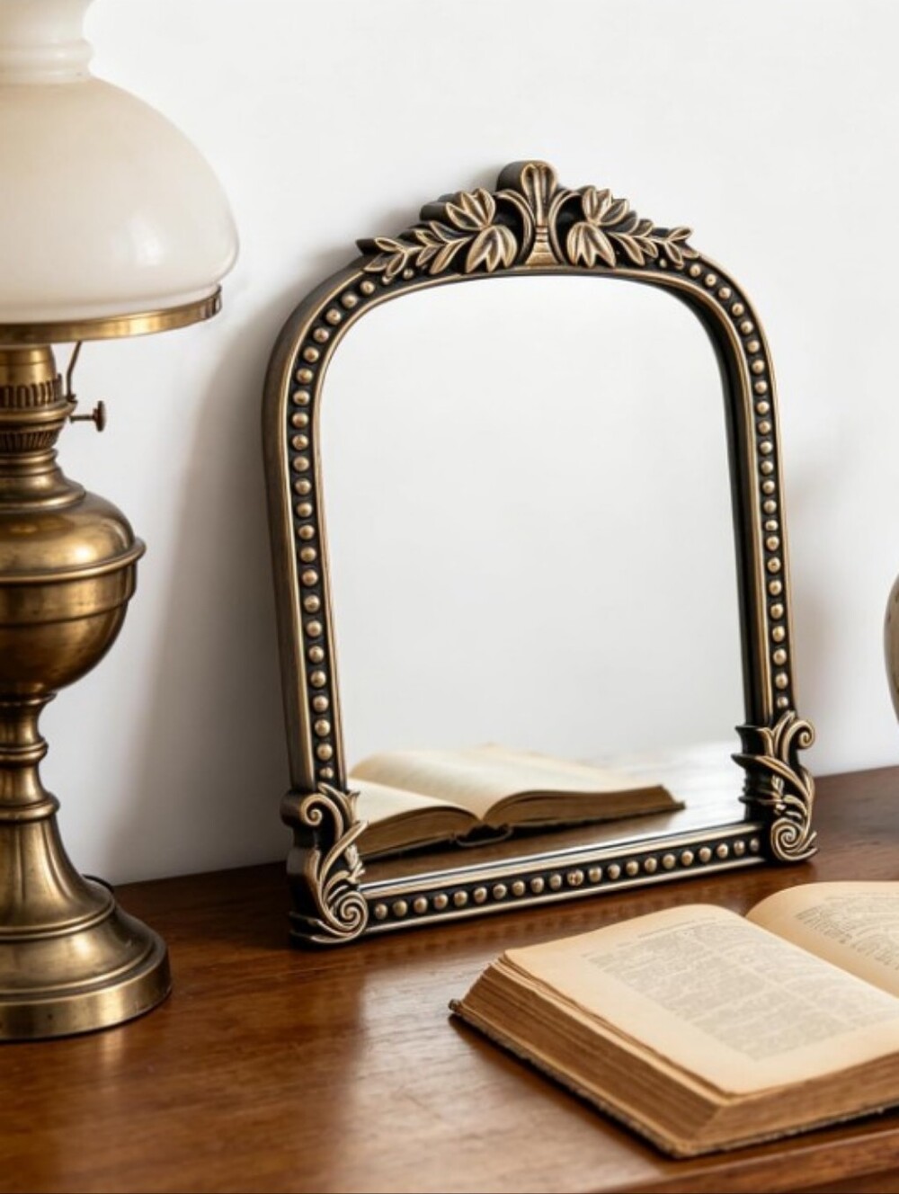 NEW! Vintage Style Ornate Bronze Tone Accent Mirror